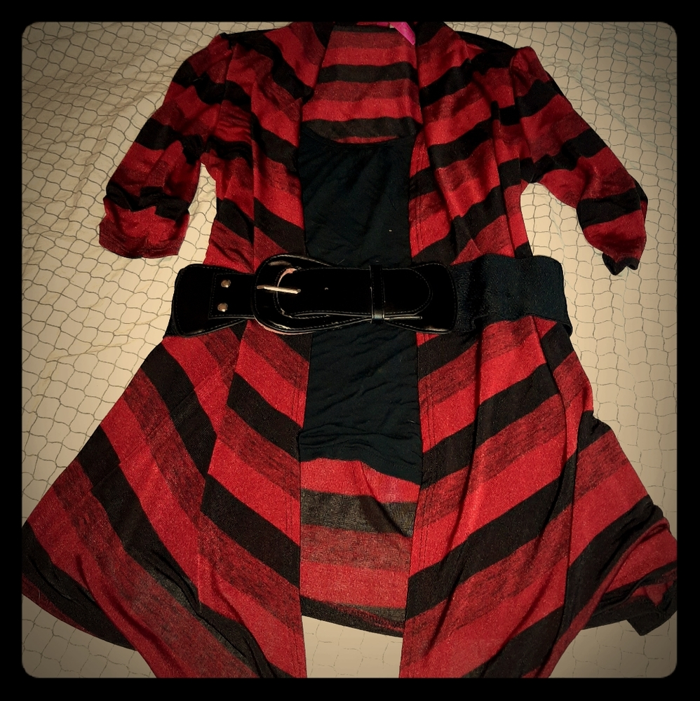 Heart soul red and black top